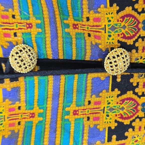 Safe Silk by Adrianna Papell 100% Silk Asian Inspired Blouse/Jacket, size 10 - Picture 4 of 7